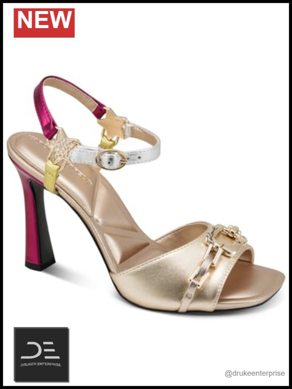 Karl Lagerfeld Women's Danessa Ankle Strap Dress Heel